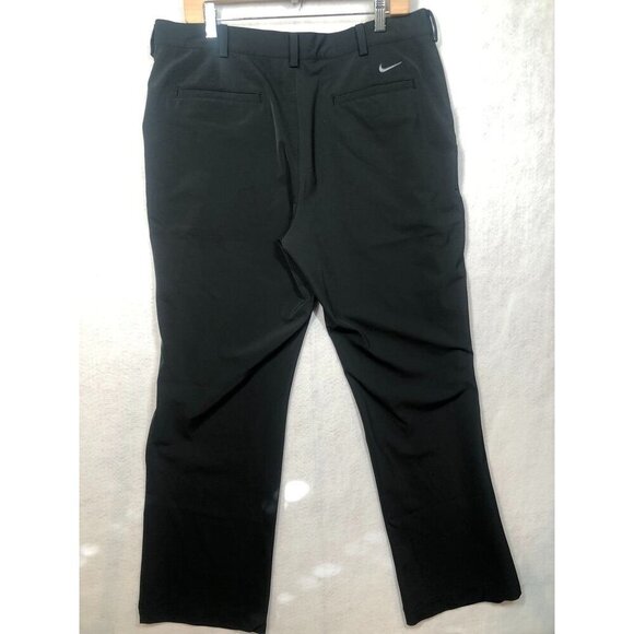 Nike Golf Pants Fit Dry Dri-Fit 341623 Black Flat Front Tagged Men's Size 36x30 - Picture 2 of 7